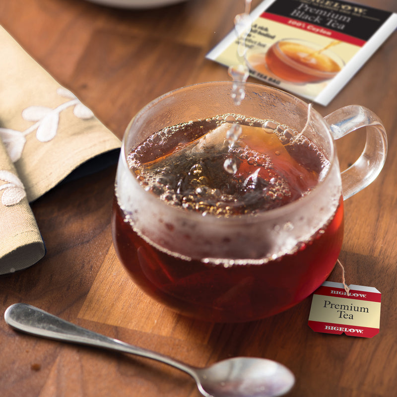 Cup of Premium 100 percent Ceylon Tea with overwrap