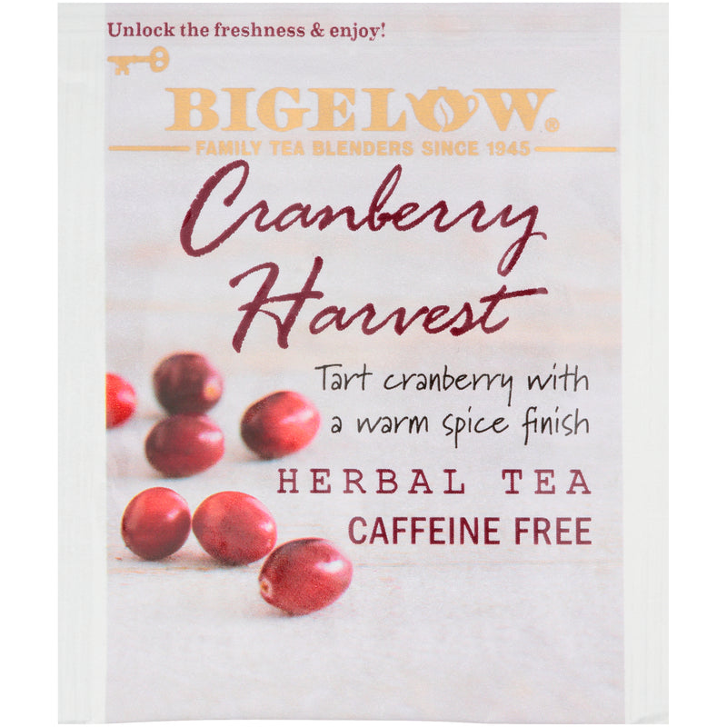 Foil packet of Cranberry Harvest Herbal Tea