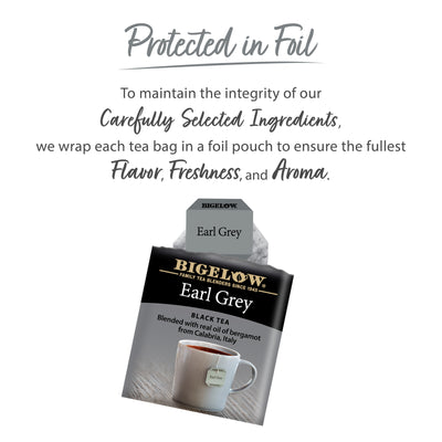Earl Grey tea bag Protected in Foil