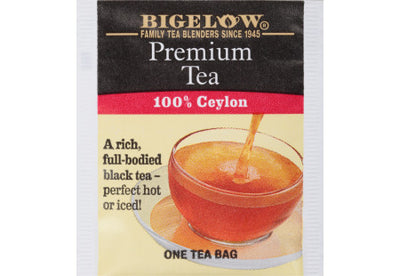 Bigelow Premium 100 percent Ceylon Tea bag in overwrap