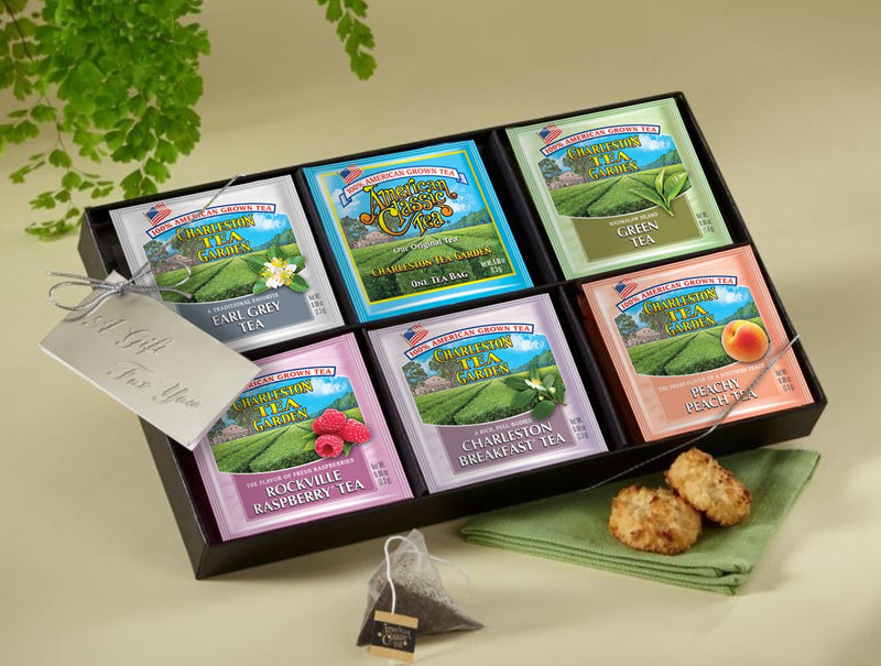 Charleston Tea  Assorted Tea Sampler - pyramid tea bags in overwrap