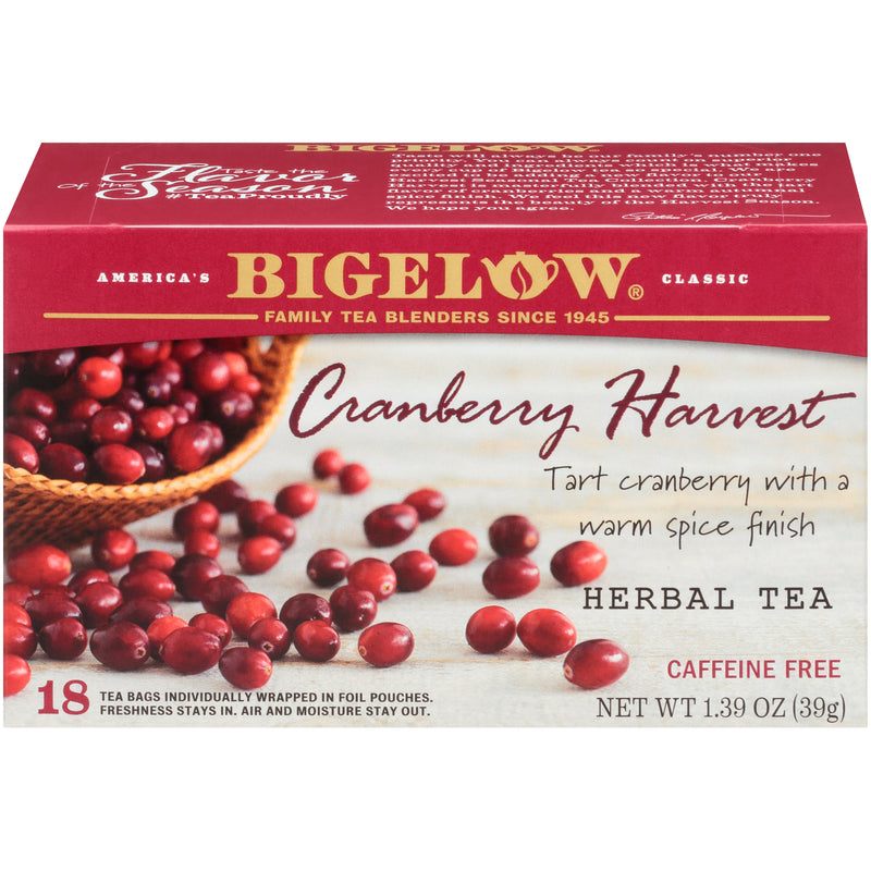 Front of Cranberry Harvest Herbal Tea box