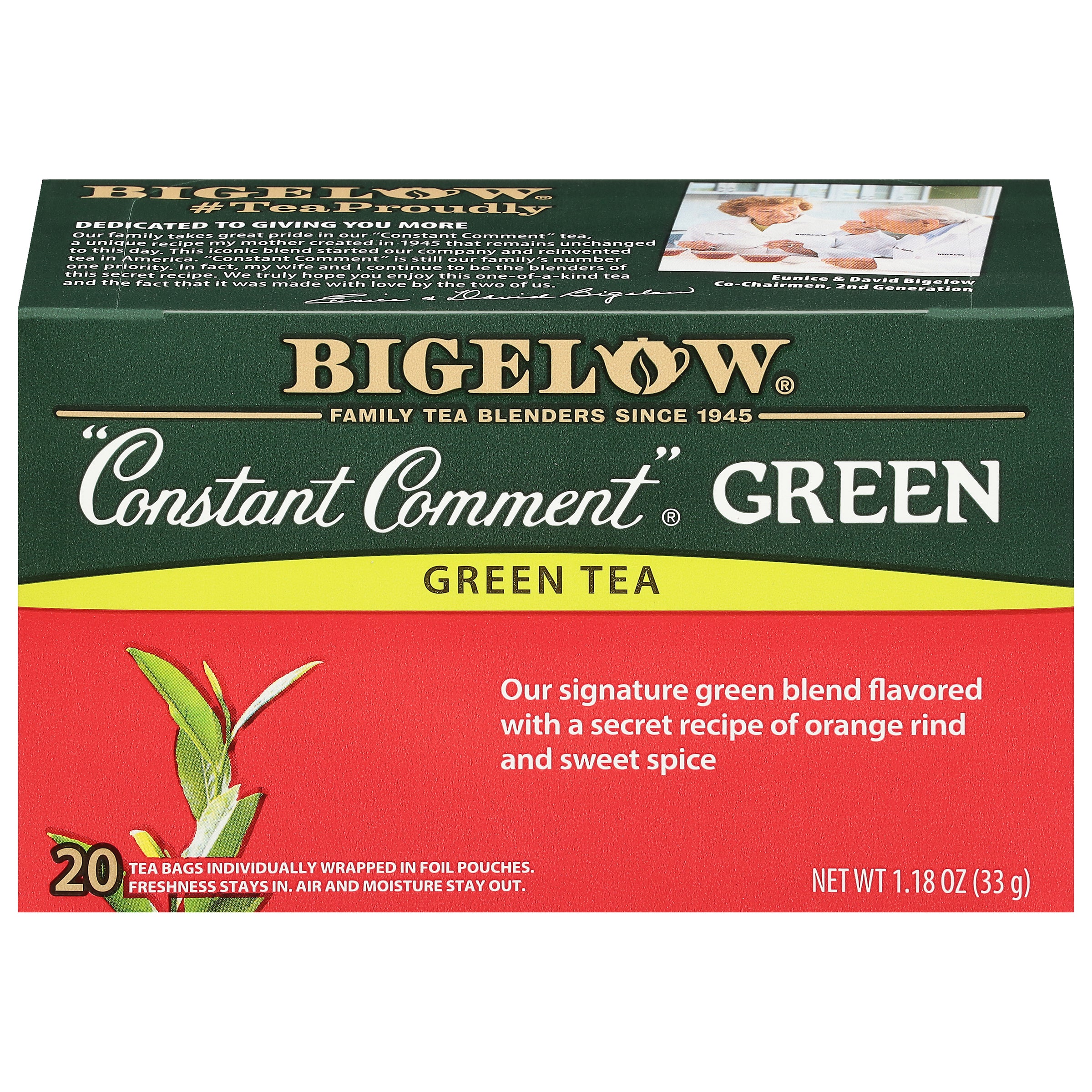 Constant Comment Green Tea - Case of 6 boxes - total of 120 teabags ...