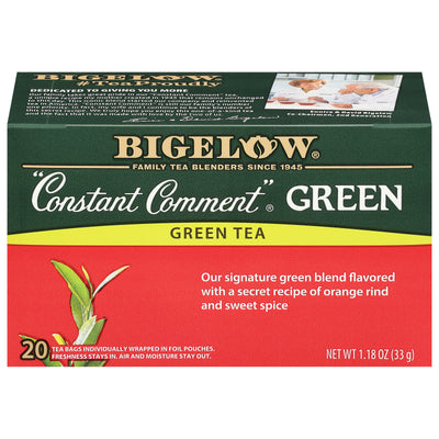 Front of Constant Comment Green Tea Box - 20 tea bags per box