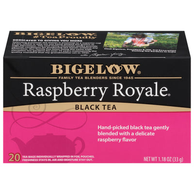 Front of Raspberry Royale Tea box