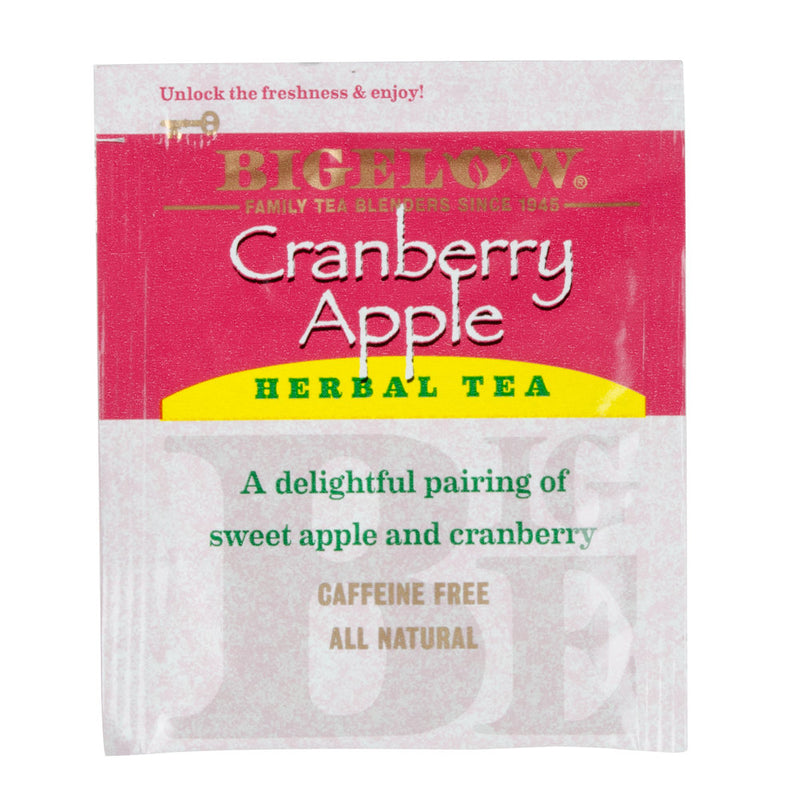 Foil packet of Cranberry Apple Herbal Tea